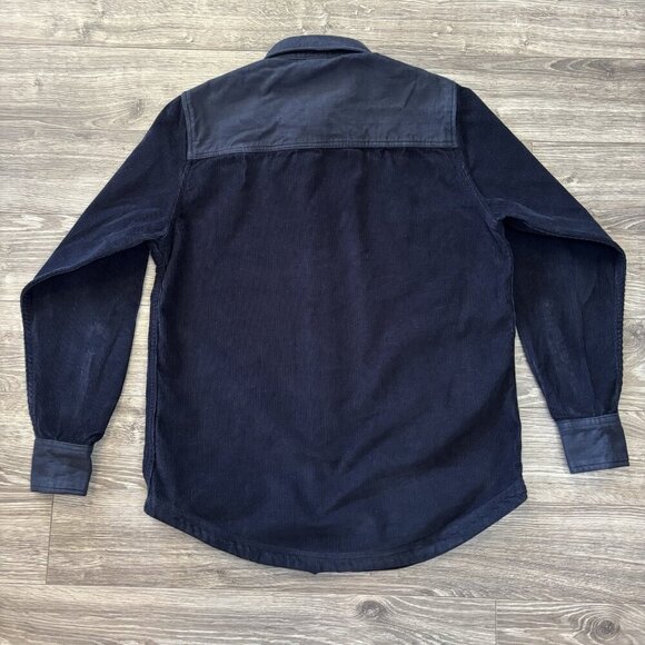 Random Access Men’s Corduroy Shirt S Navy Blue Button-Up Casual Fall Jersey - Picture 16 of 16